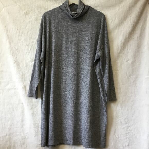Mango Dresses & Skirts - MNG Gray Oversized Turtleneck Dress